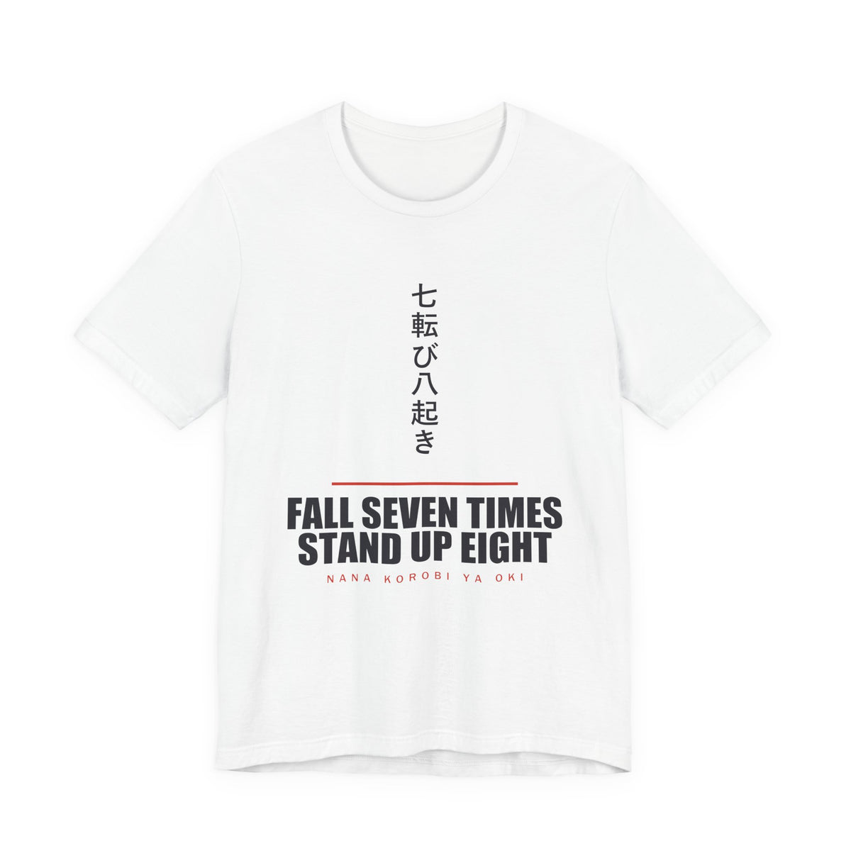 Fall Seven Times Anime T-Shirt in White