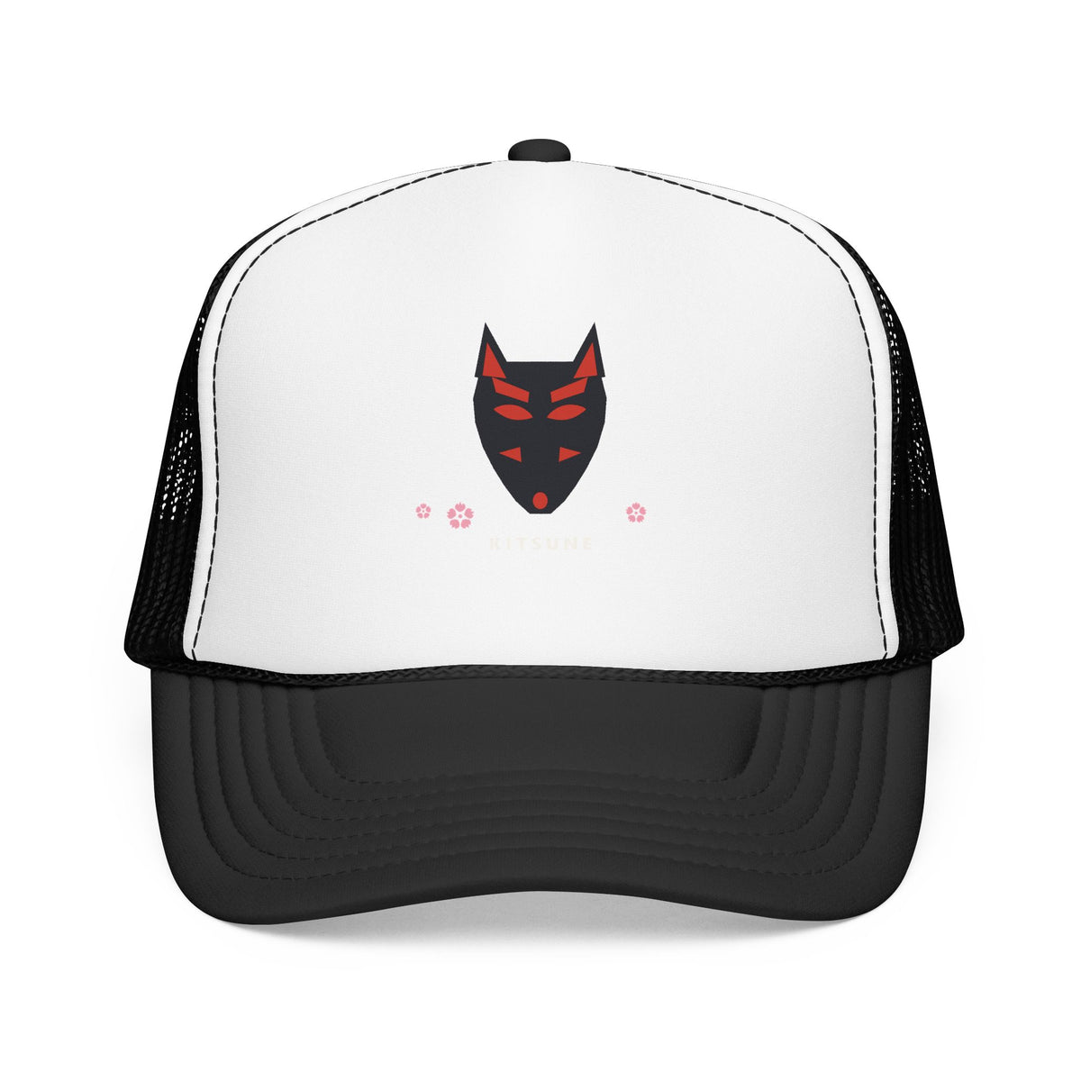 Kitsune Mask Trucker Cap in Black
