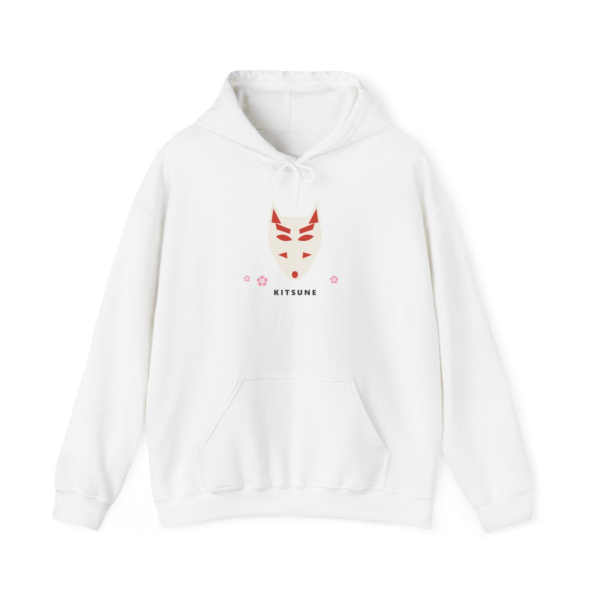 Kitsune Mask Hoodie in White