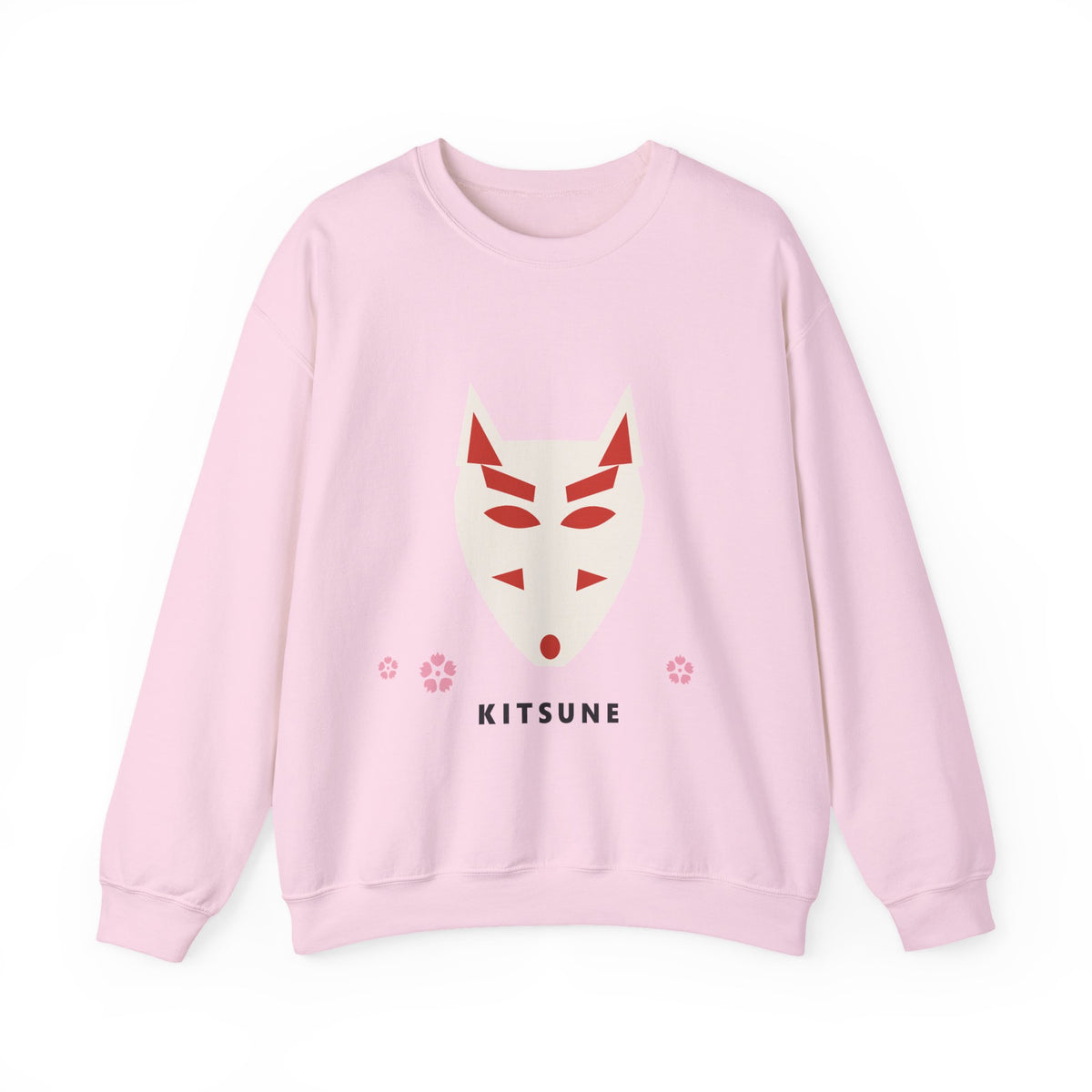 Kitsune Mask Sweatshirt in Light Pink