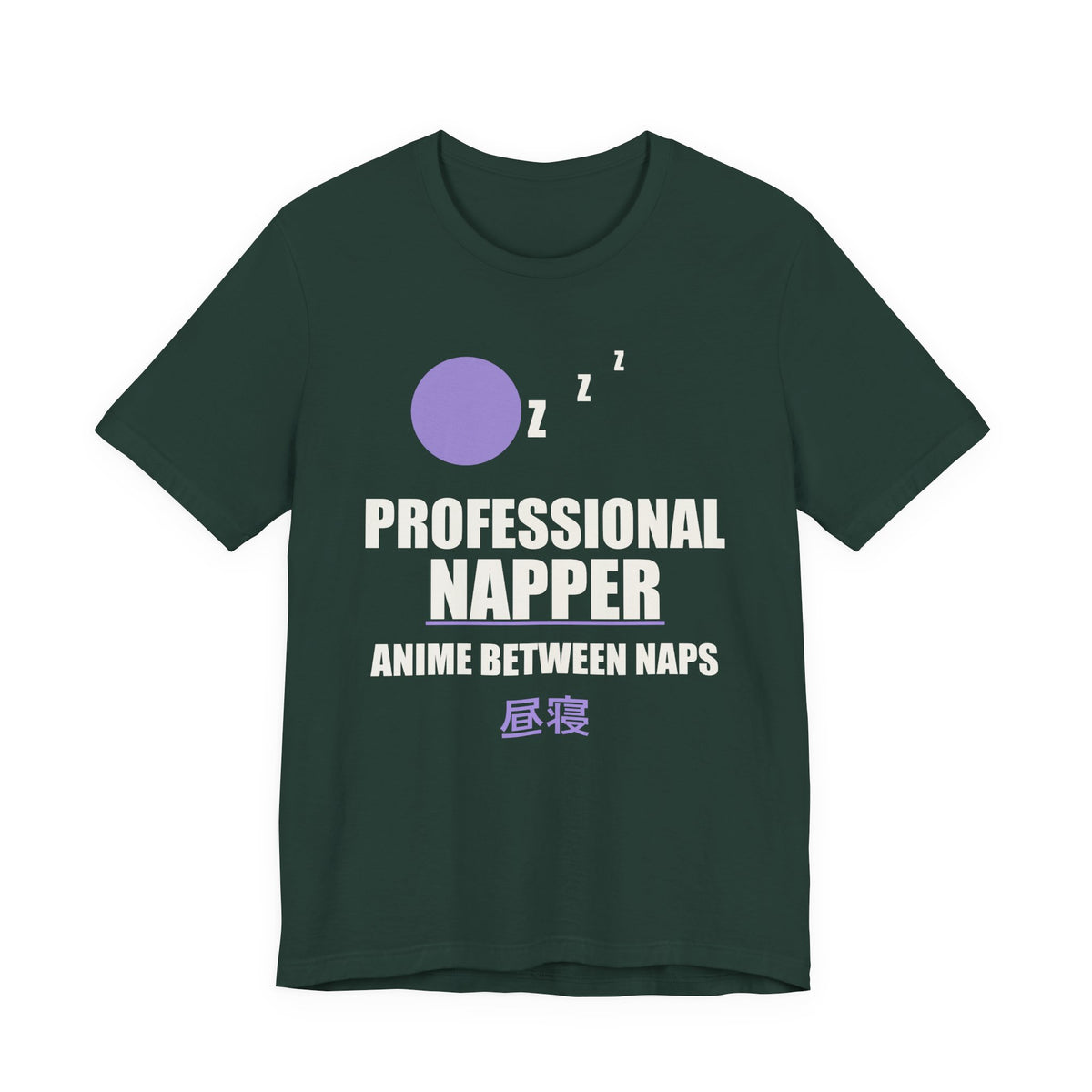 Professional Napper Anime T-Shirt in Forest