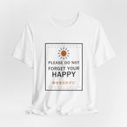 Please Do Not Forget Your Happy Funny Anime T-Shirt - original anime design, view 3