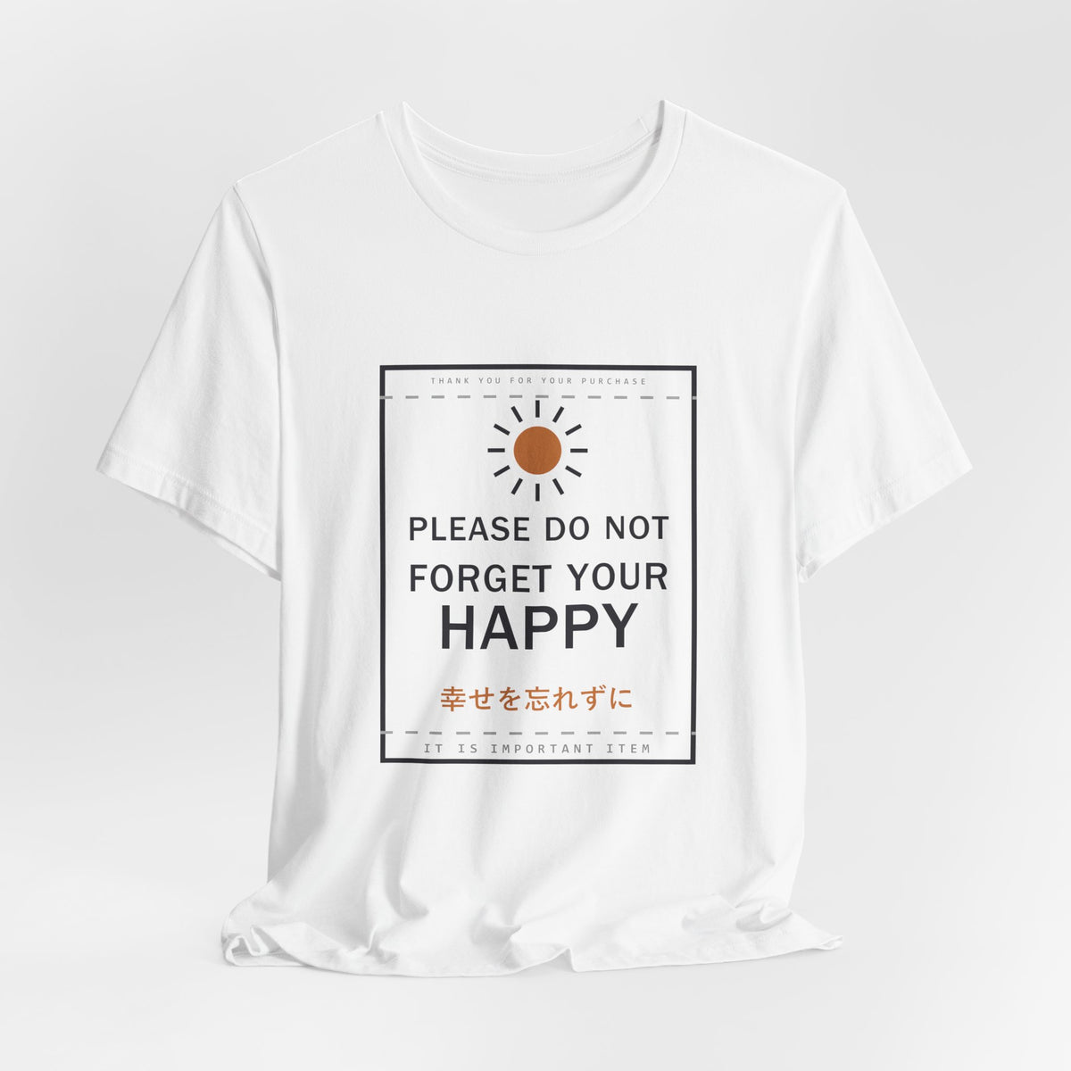 Please Do Not Forget Your Happy Funny Anime T-Shirt - original anime design, view 3