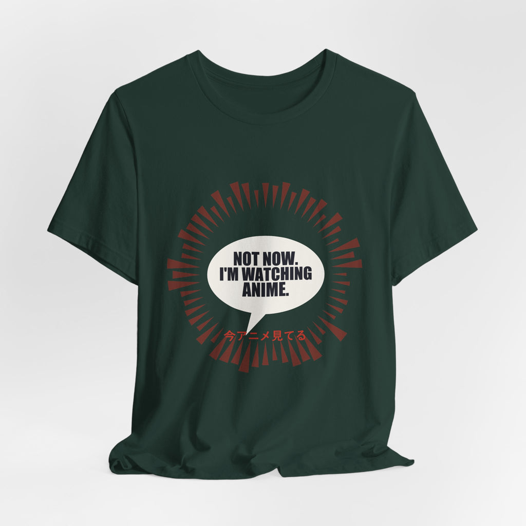 Not Now I'm Watching Anime T-Shirt - original anime design, view 13