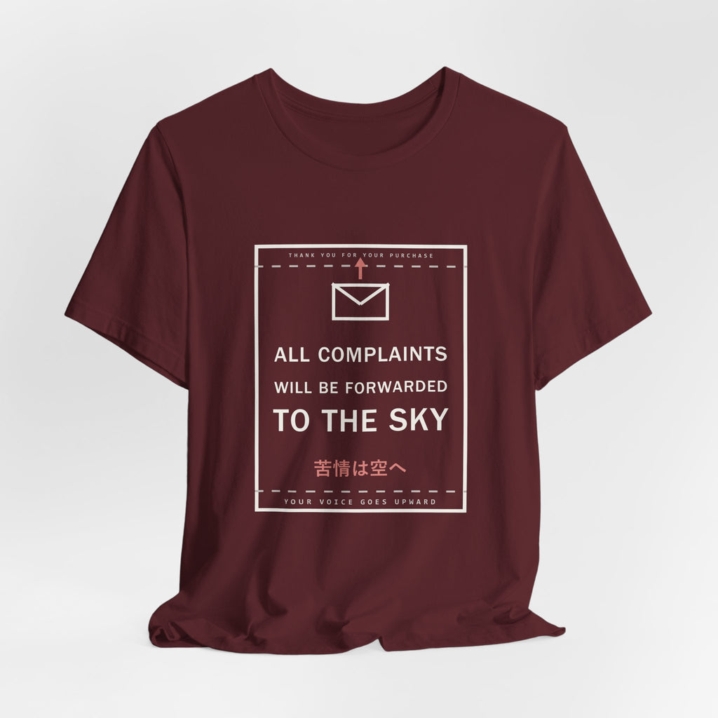 All Complaints Will Be Forwarded To The Sky Funny Anime T-Shirt - original anime design, view 24