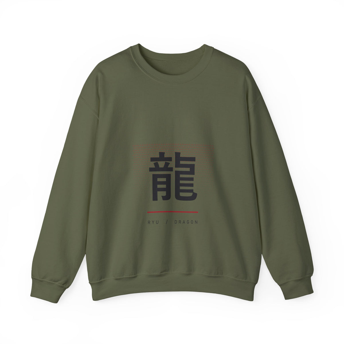 Ryu Dragon Sweatshirt in Military Green