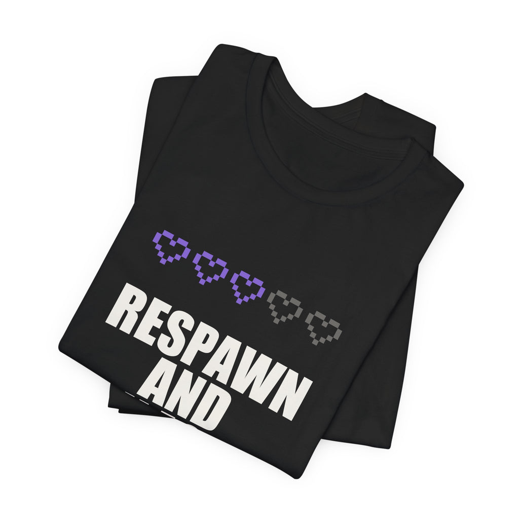 Respawn And Try Again Anime T-Shirt - original anime design, view 6