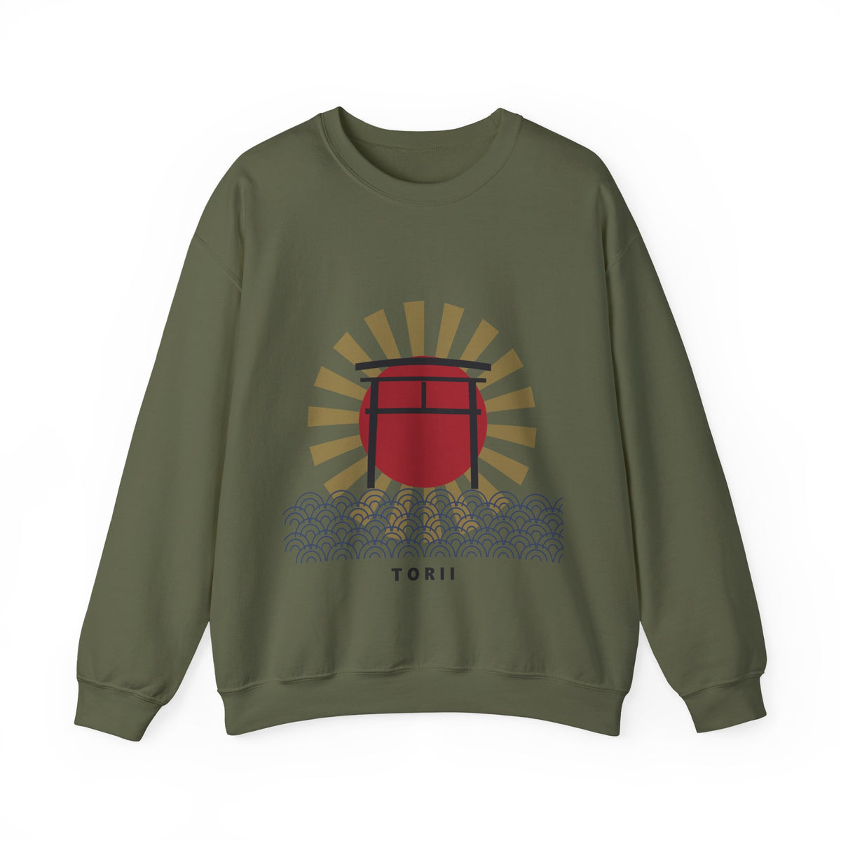 Torii Gate Sweatshirt in Military Green