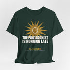The Protagonist Is Running Late Funny Anime T-Shirt - original anime design, view 12