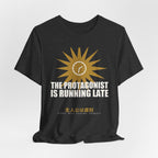 The Protagonist Is Running Late Funny Anime T-Shirt - original anime design, view 18
