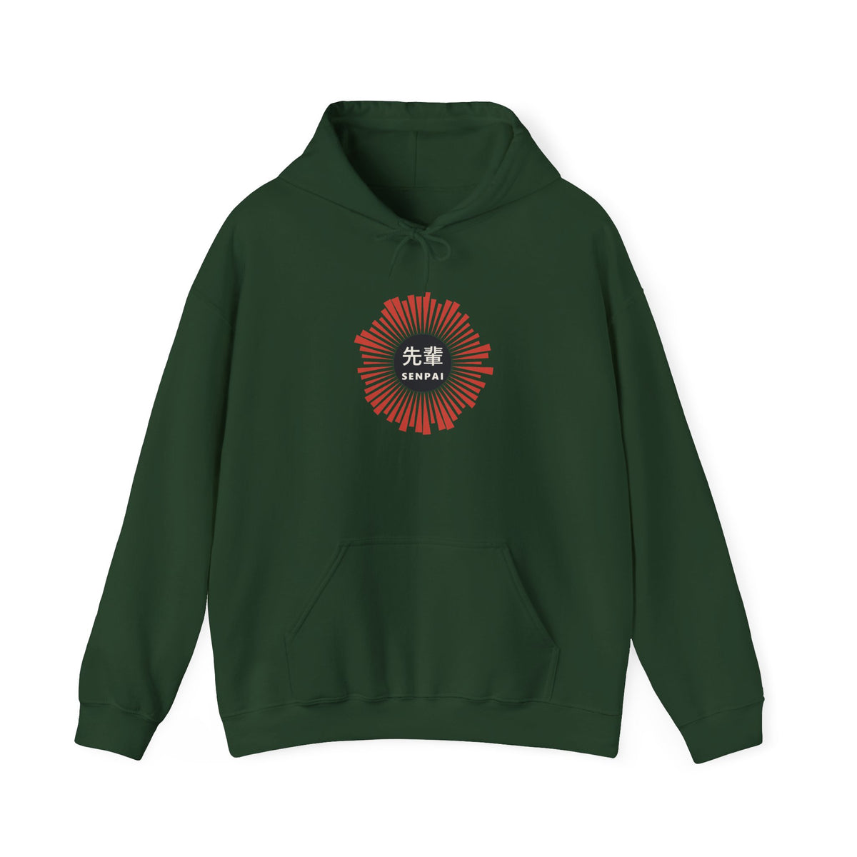Senpai Hoodie in Forest Green