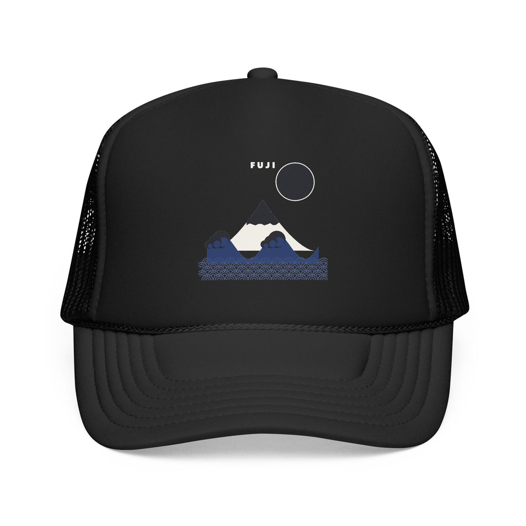 Fuji & Wave Trucker Cap in Black