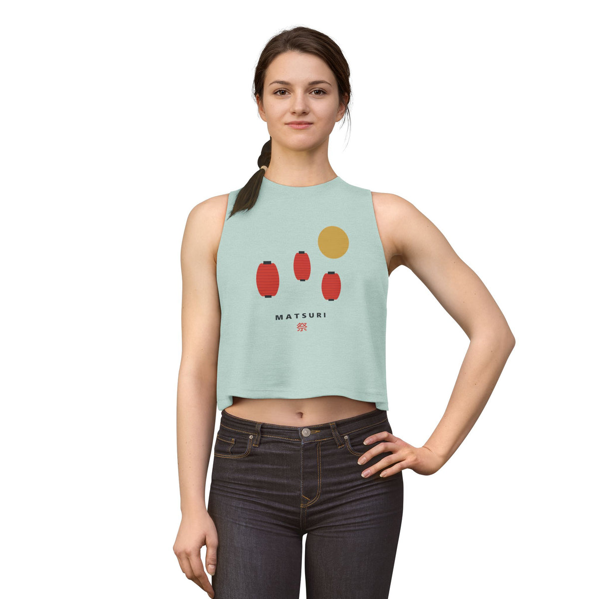 Matsuri Lanterns Crop Top - original anime design, view 11