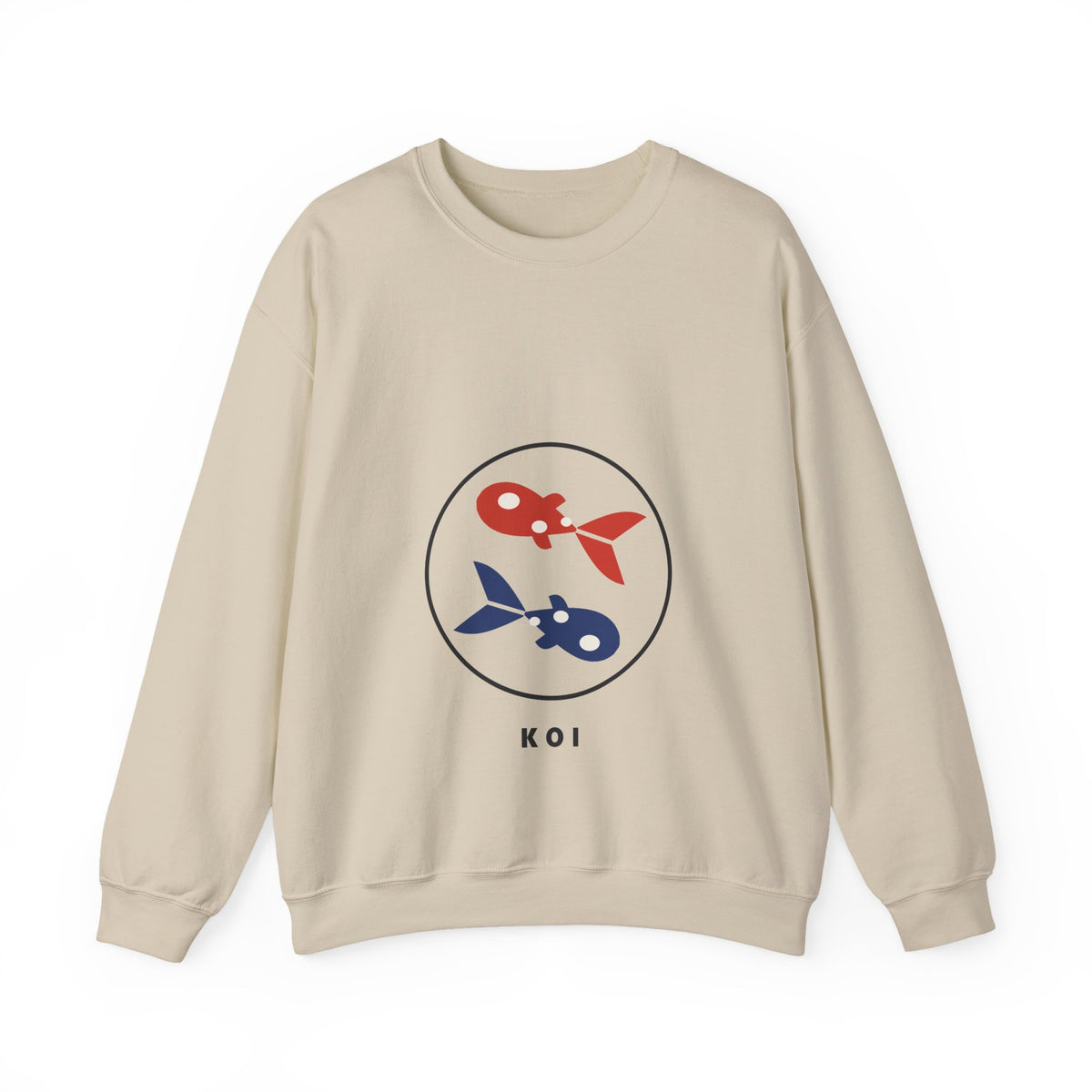 Koi Pair Sweatshirt in Sand