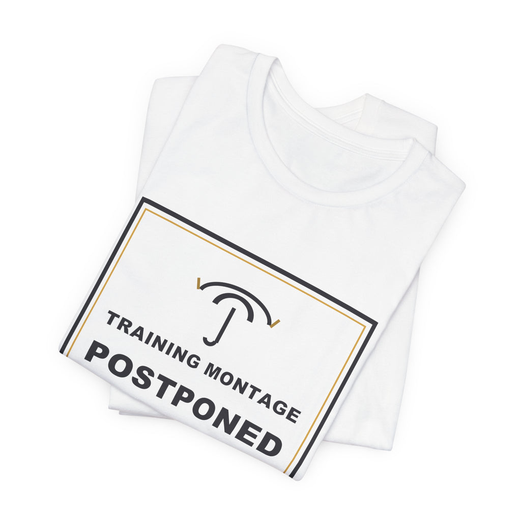 Training Montage Postponed Due To Weather Funny Anime T-Shirt - original anime design, view 2