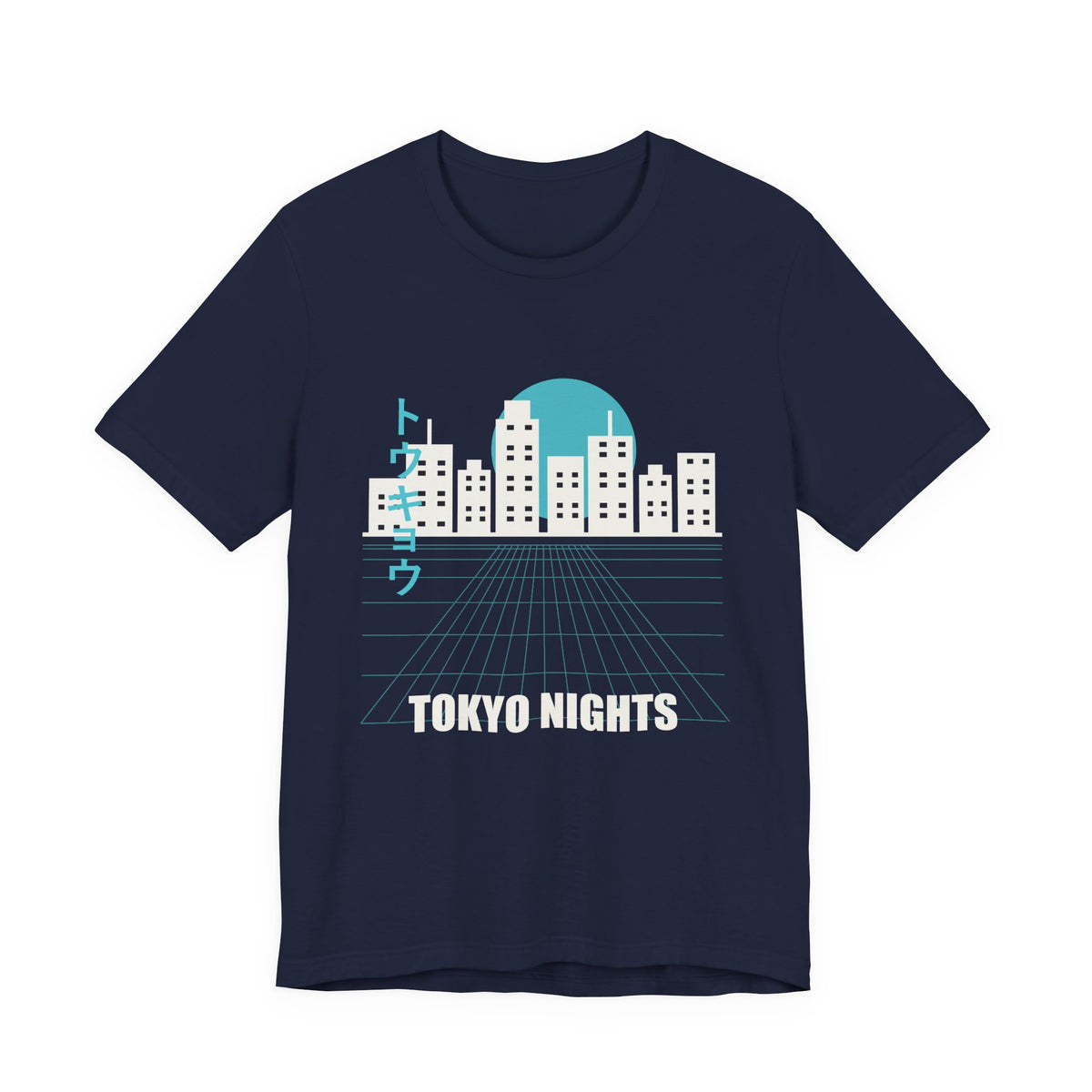 Tokyo Nights Anime T-Shirt in Navy