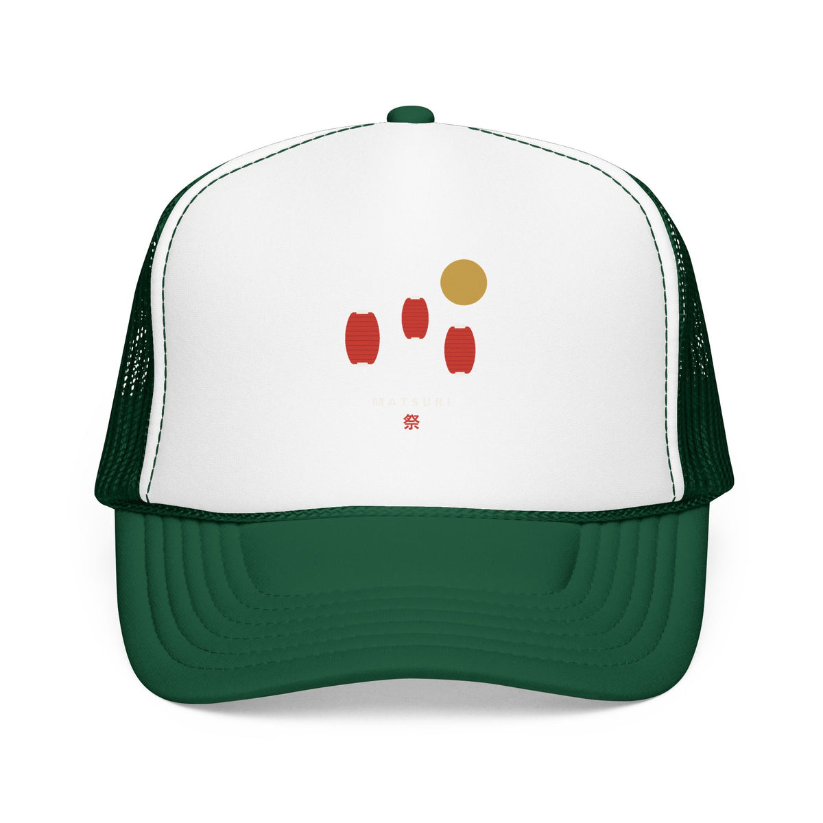 Matsuri Lanterns Trucker Cap in Kelly
