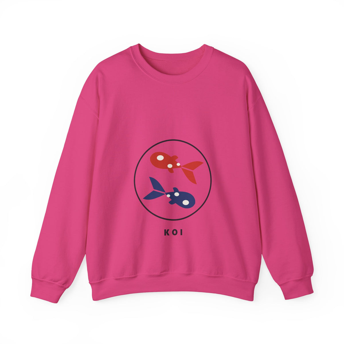 Koi Pair Sweatshirt in Heliconia