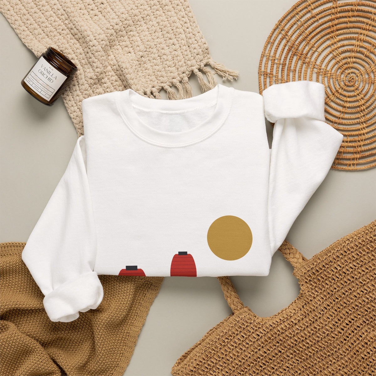 Matsuri Lanterns Sweatshirt - original anime design, view 3