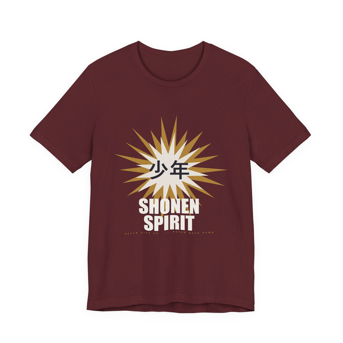 Shonen Spirit Anime T-Shirt in Maroon