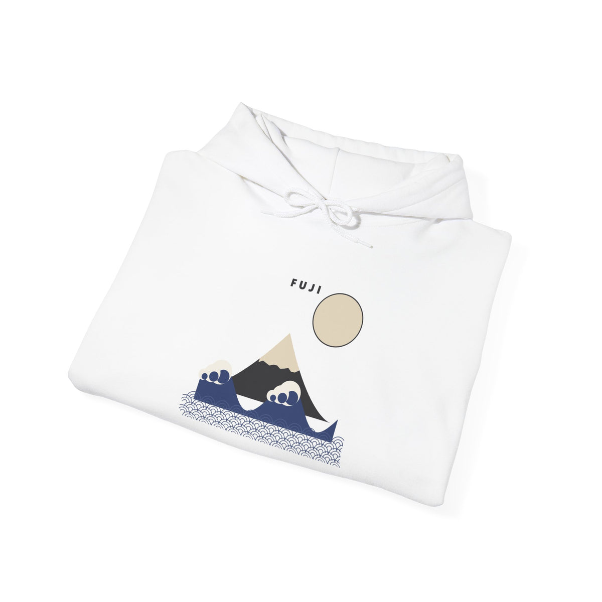 Fuji & Wave Hoodie - original anime design, view 3
