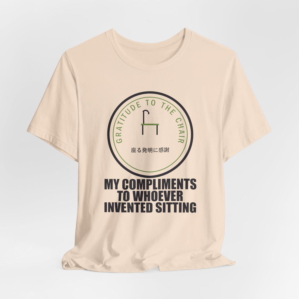 My Compliments To Whoever Invented Sitting Funny Anime T-Shirt - original anime design, view 9