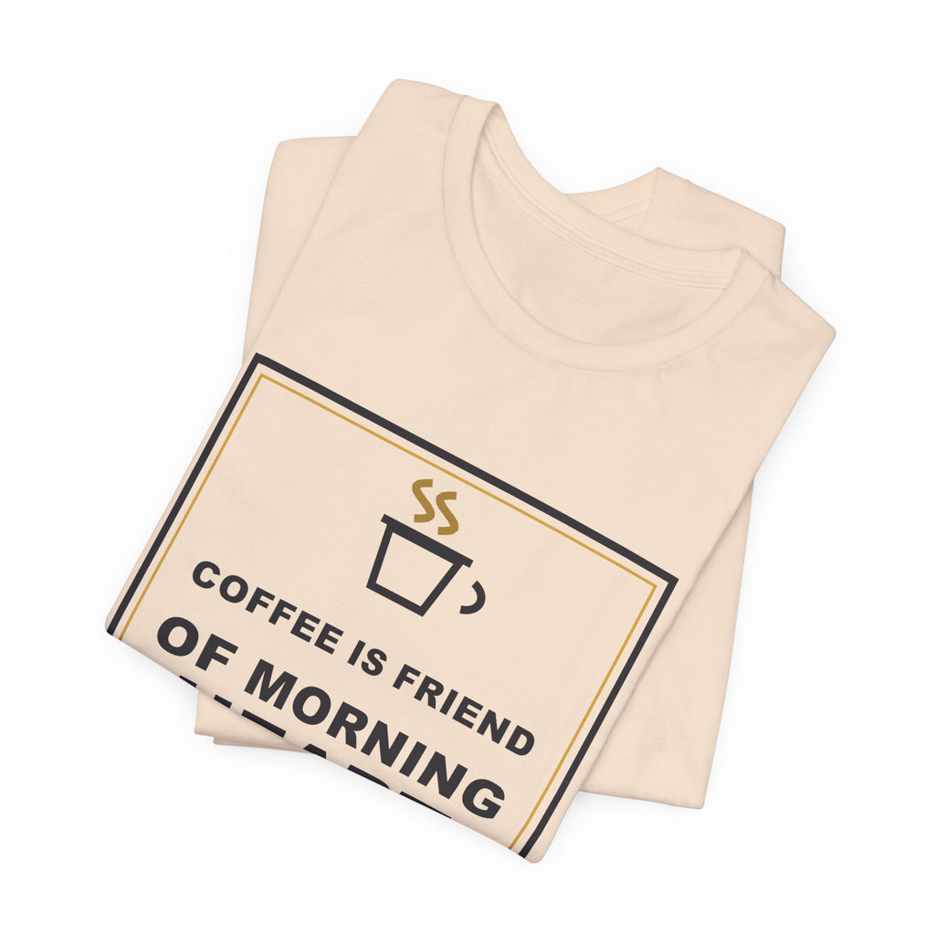 Coffee Is Friend Of Morning Heart Funny Anime T-Shirt - original anime design, view 8