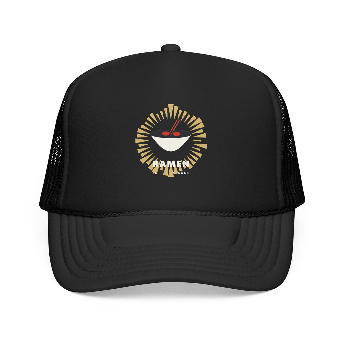 Ramen Is The Answer Trucker Cap in Black