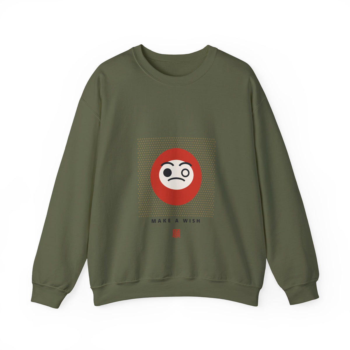 Daruma Wish Sweatshirt in Military Green