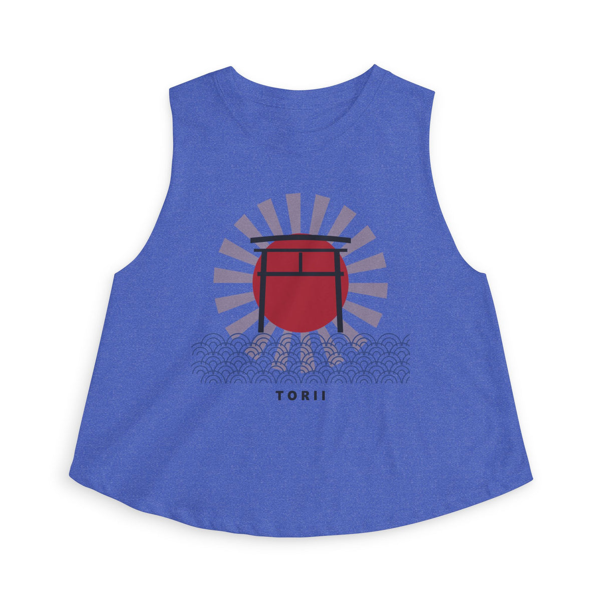 Torii Gate Crop Top in Heather True Royal