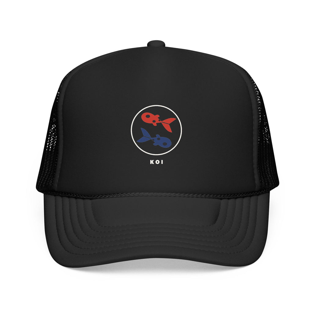 Koi Pair Trucker Cap in Black