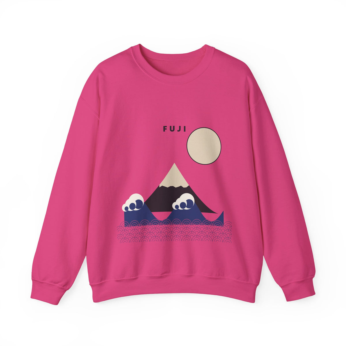 Fuji & Wave Sweatshirt in Heliconia