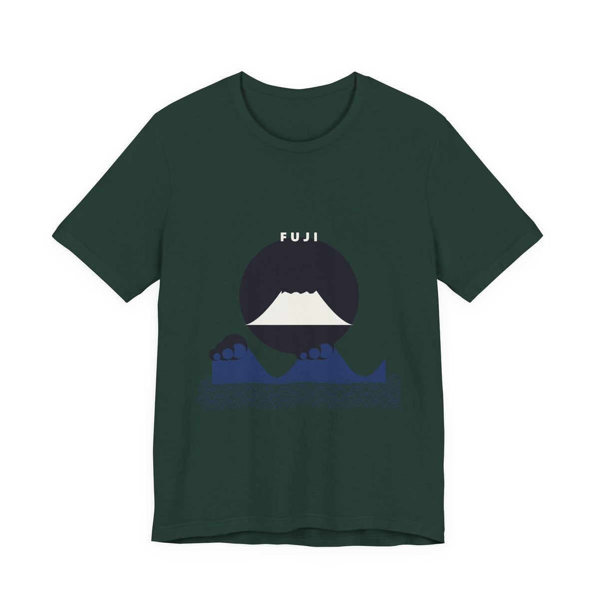 Fuji & Wave T-Shirt in Forest