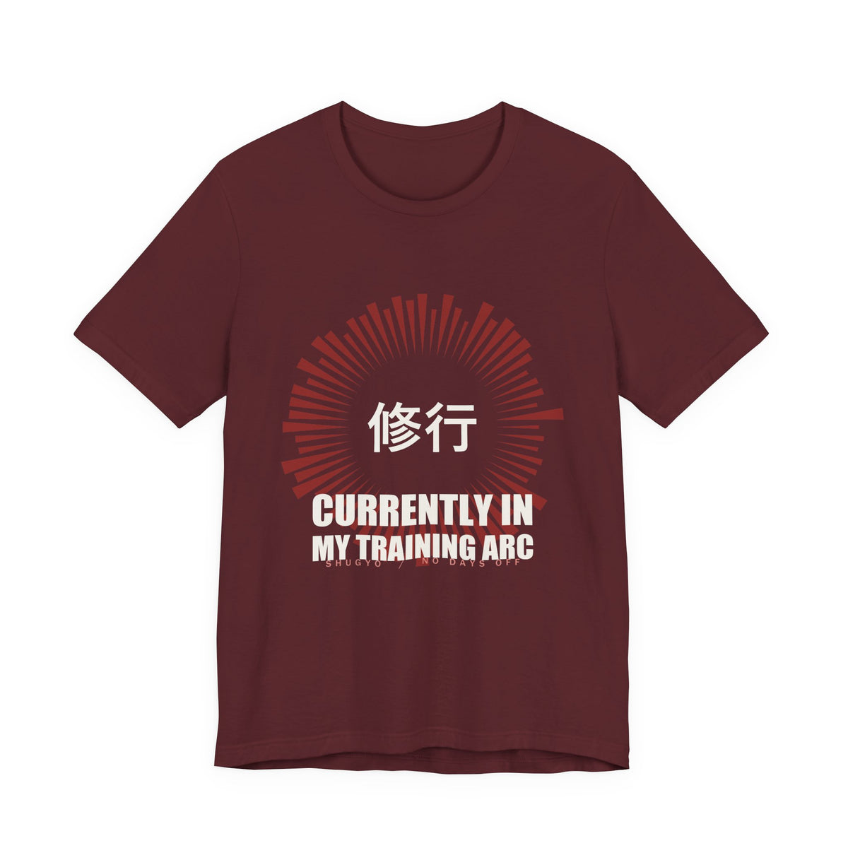 Training Arc Anime T-Shirt in Maroon