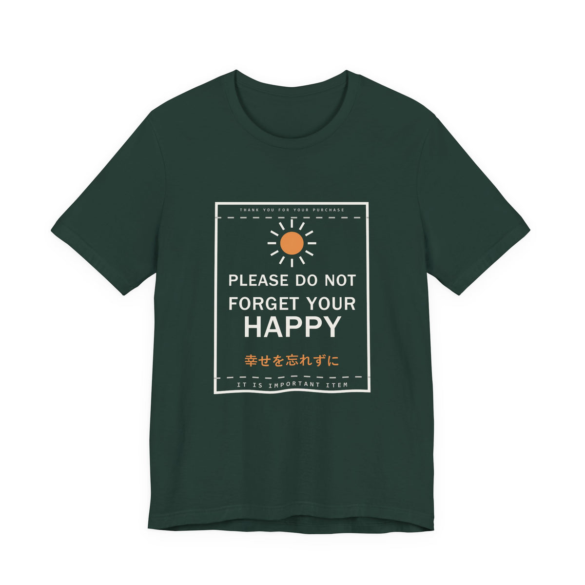 Please Do Not Forget Your Happy Funny Anime T-Shirt in Forest