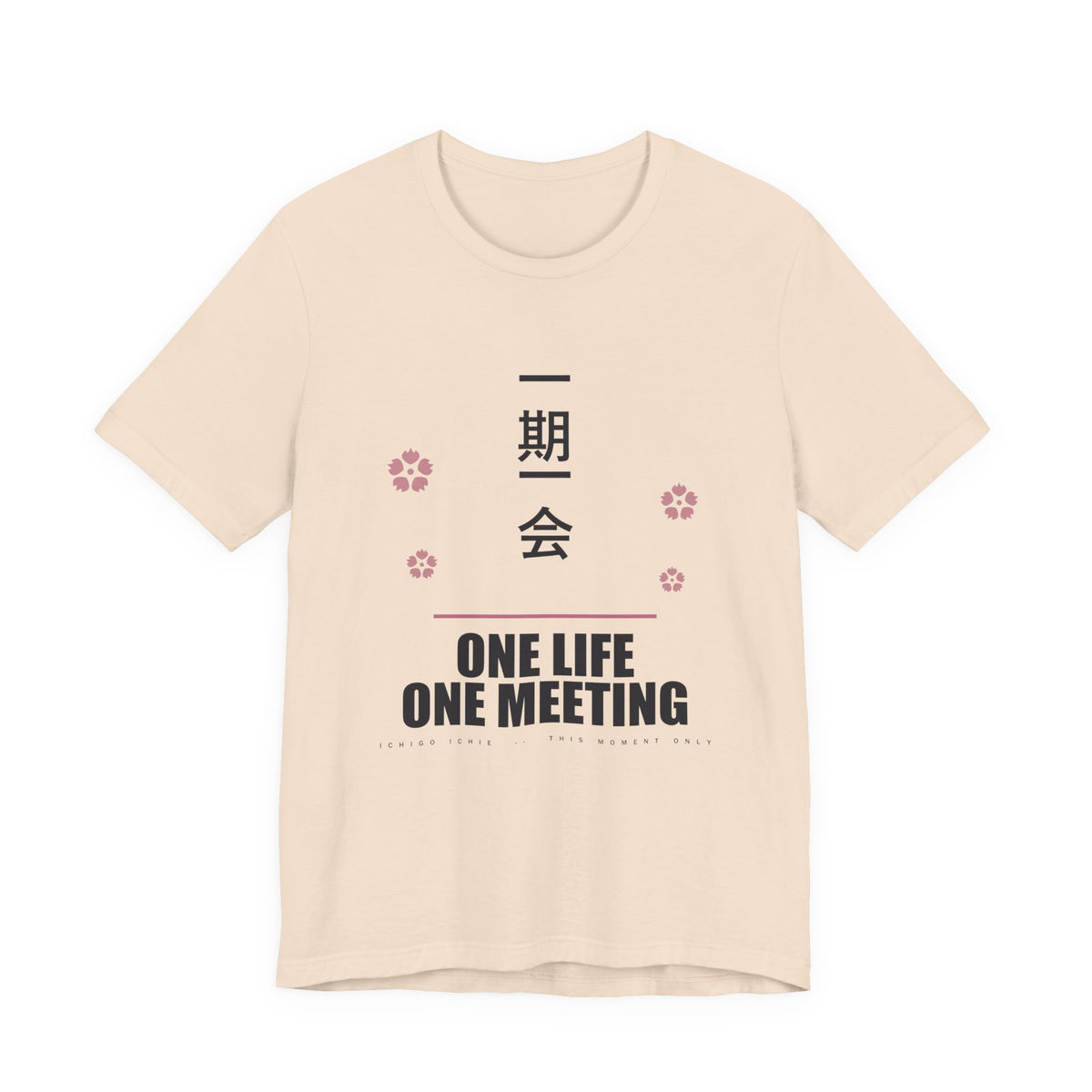 One Life One Meeting Anime T-Shirt in Soft Cream