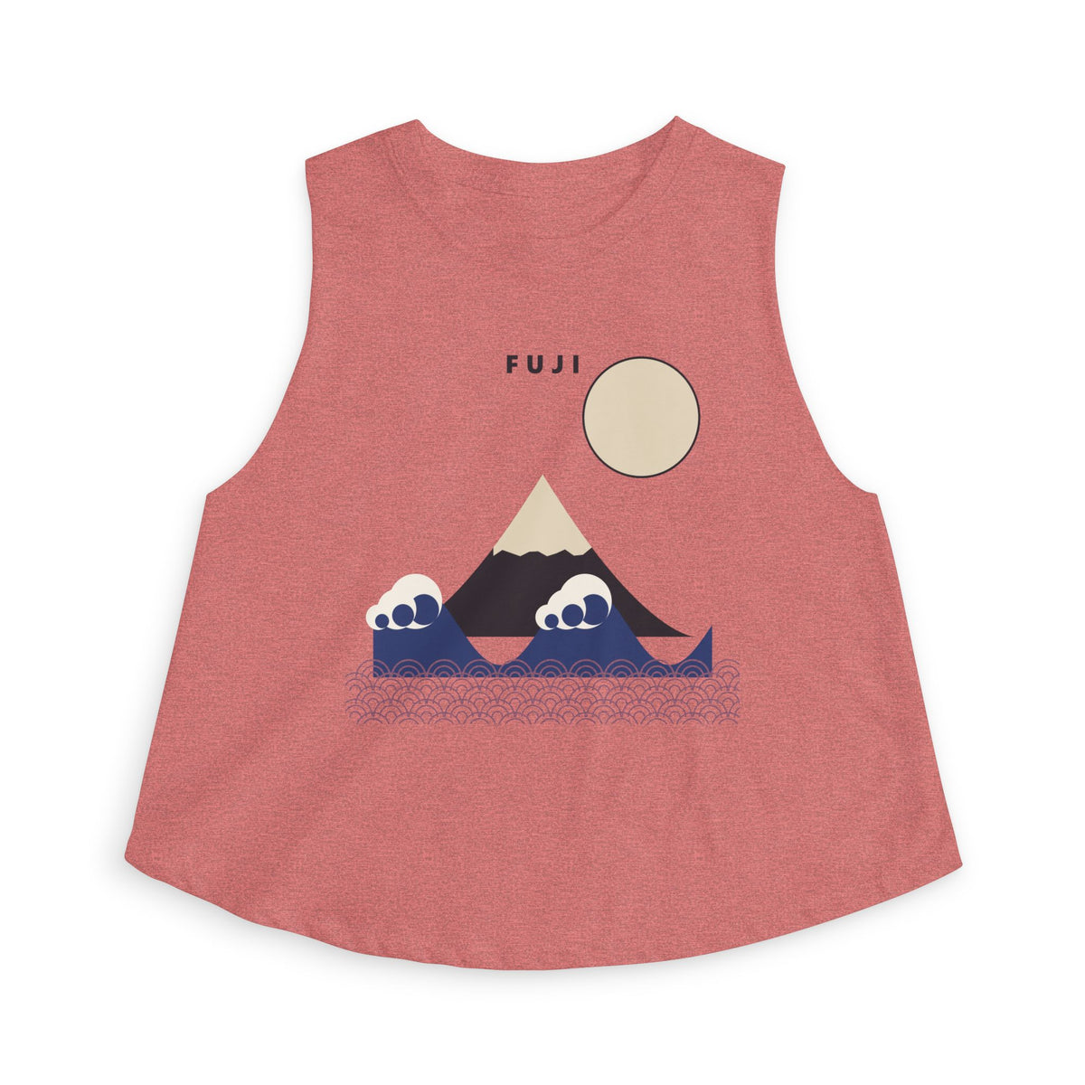 Fuji & Wave Crop Top in Heather Mauve