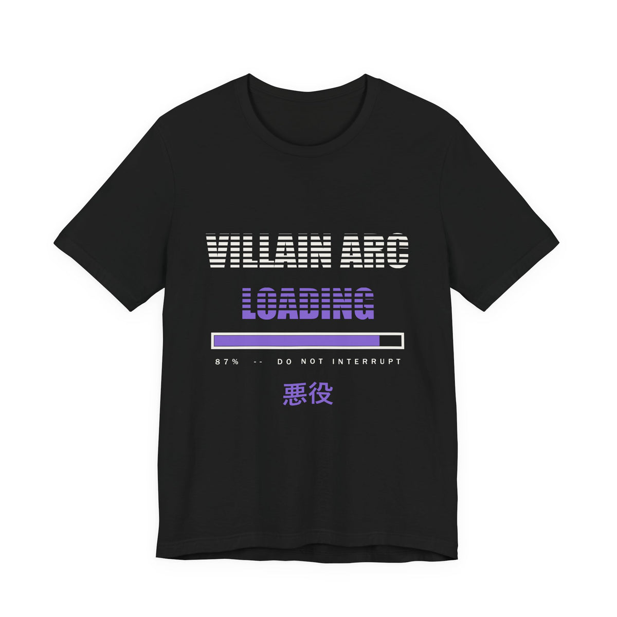 Villain Arc Loading Anime T-Shirt in Black
