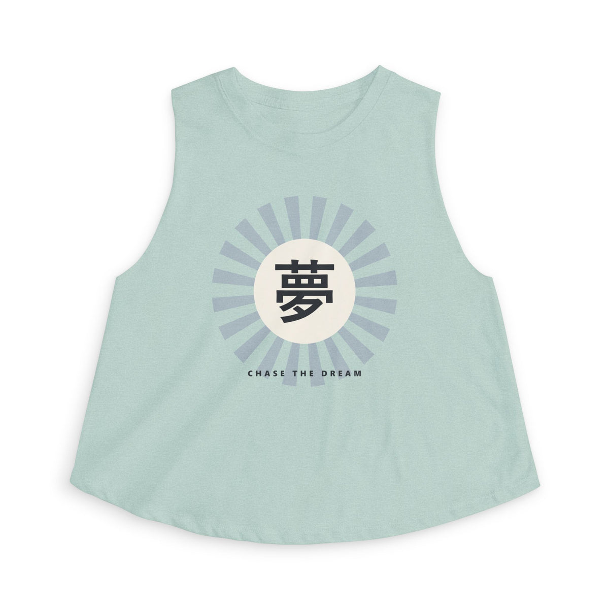Yume Crop Top in Heather Dusty Blue