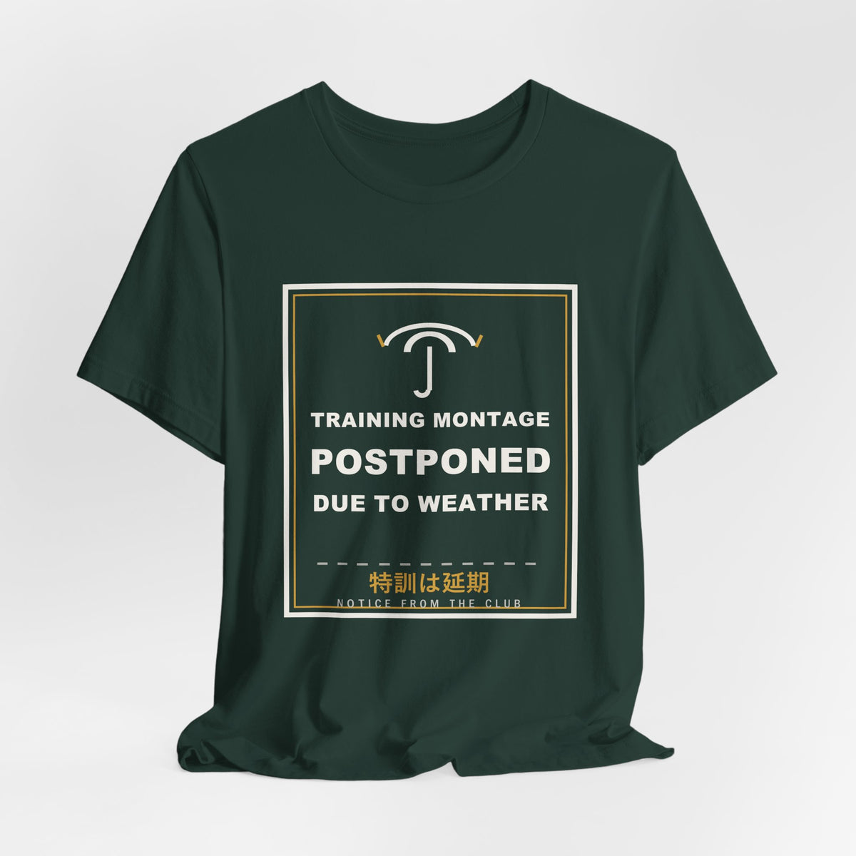 Training Montage Postponed Due To Weather Funny Anime T-Shirt - original anime design, view 12