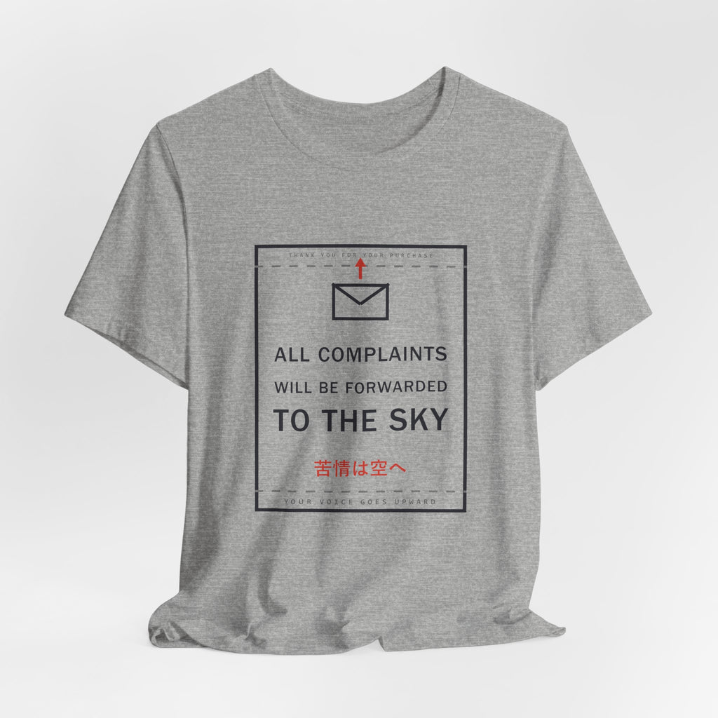 All Complaints Will Be Forwarded To The Sky Funny Anime T-Shirt - original anime design, view 15
