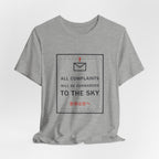 All Complaints Will Be Forwarded To The Sky Funny Anime T-Shirt - original anime design, view 15