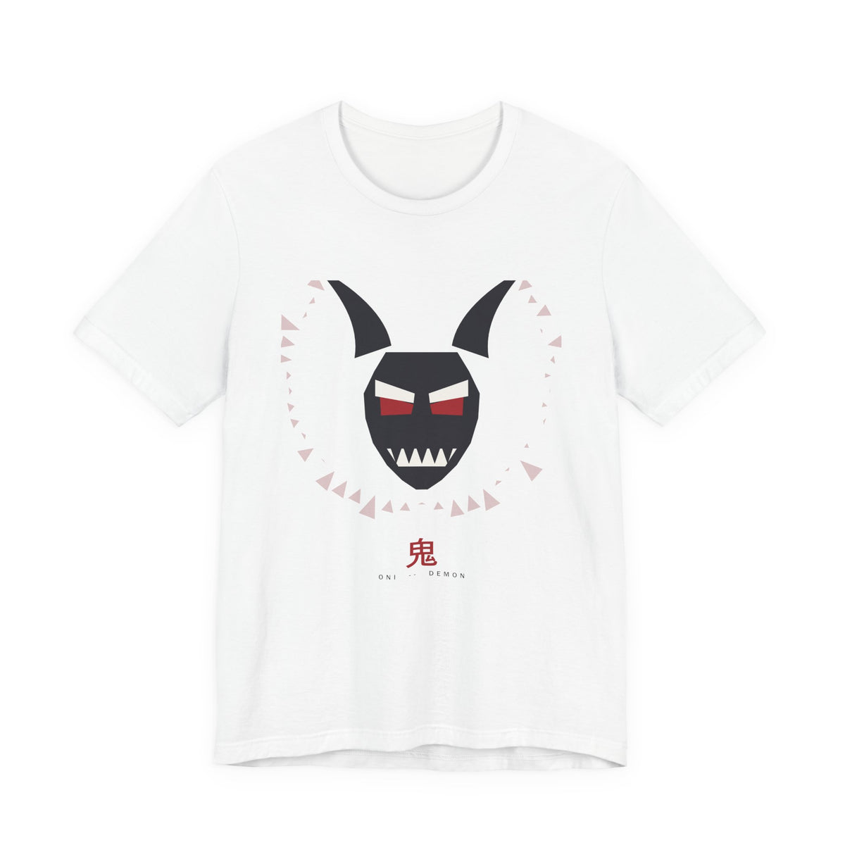 Oni Mask Anime T-Shirt in White