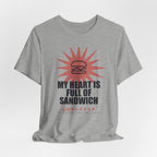 My Heart Is Full Of Sandwich Funny Anime T-Shirt - original anime design, view 15