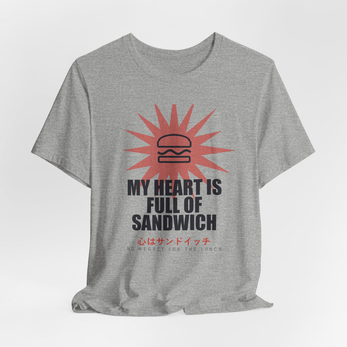 My Heart Is Full Of Sandwich Funny Anime T-Shirt - original anime design, view 15