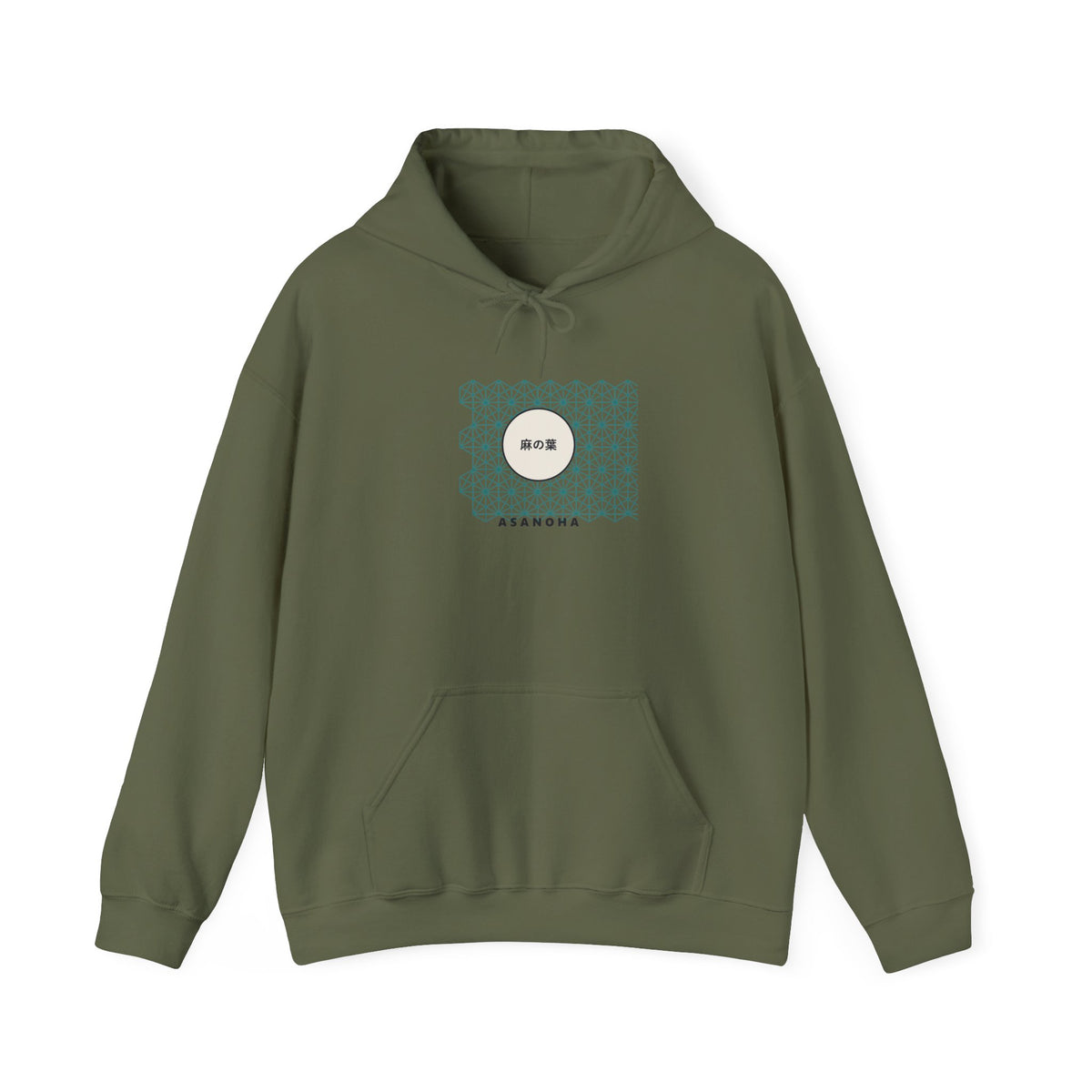 Asanoha Hoodie in Military Green