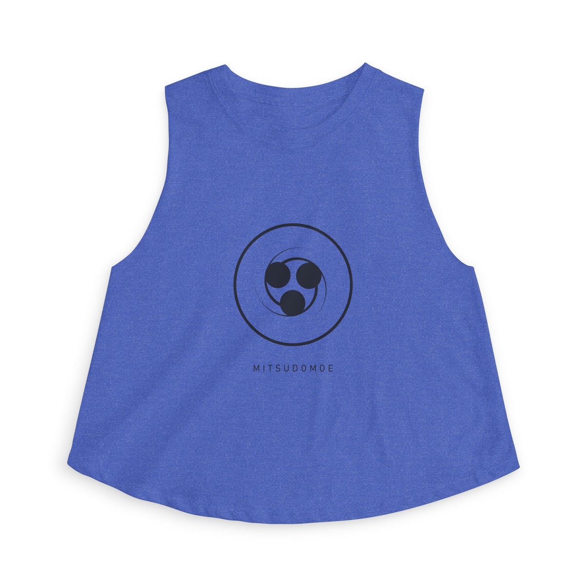 Mitsudomoe Crop Top in Heather True Royal