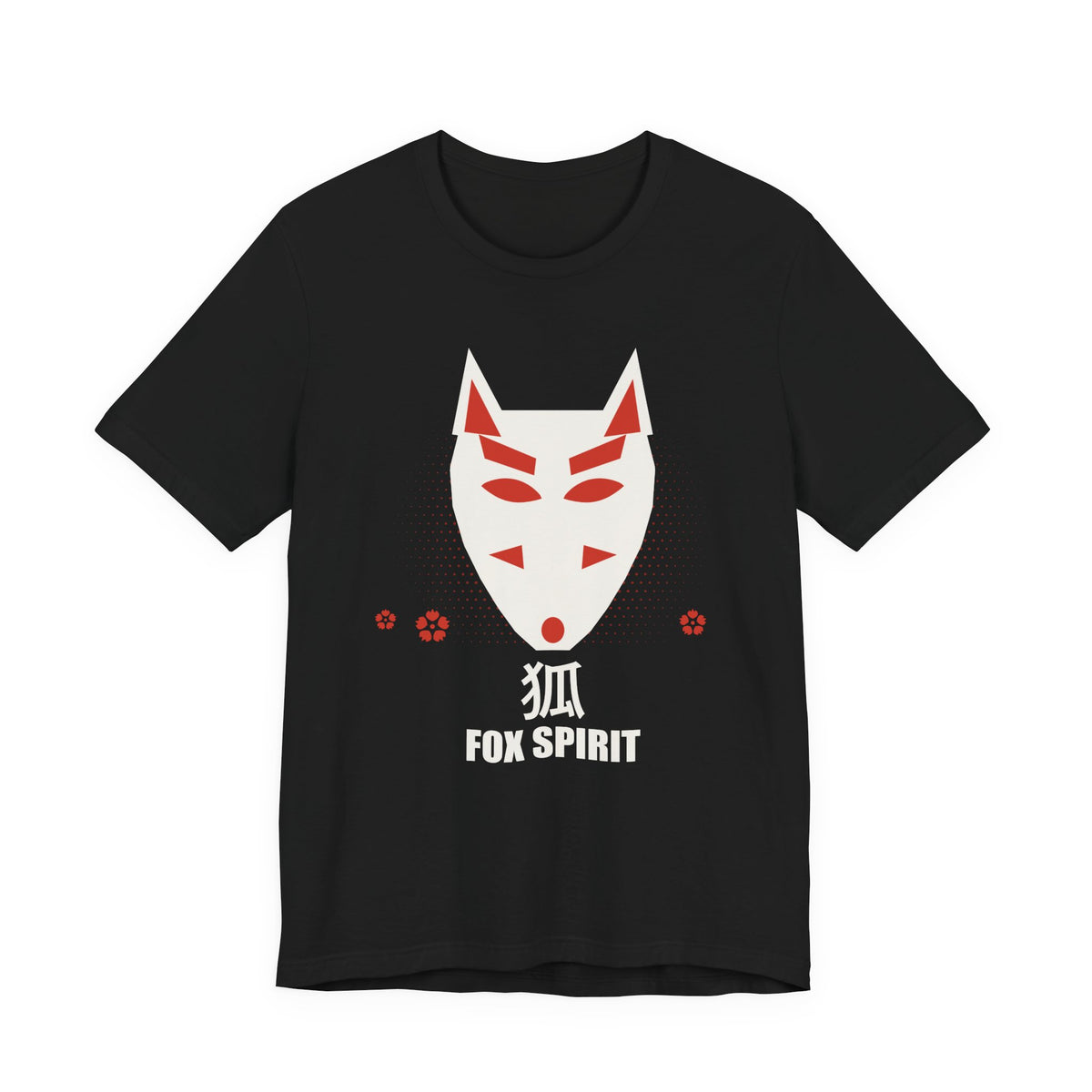 Fox Spirit Anime T-Shirt in Black