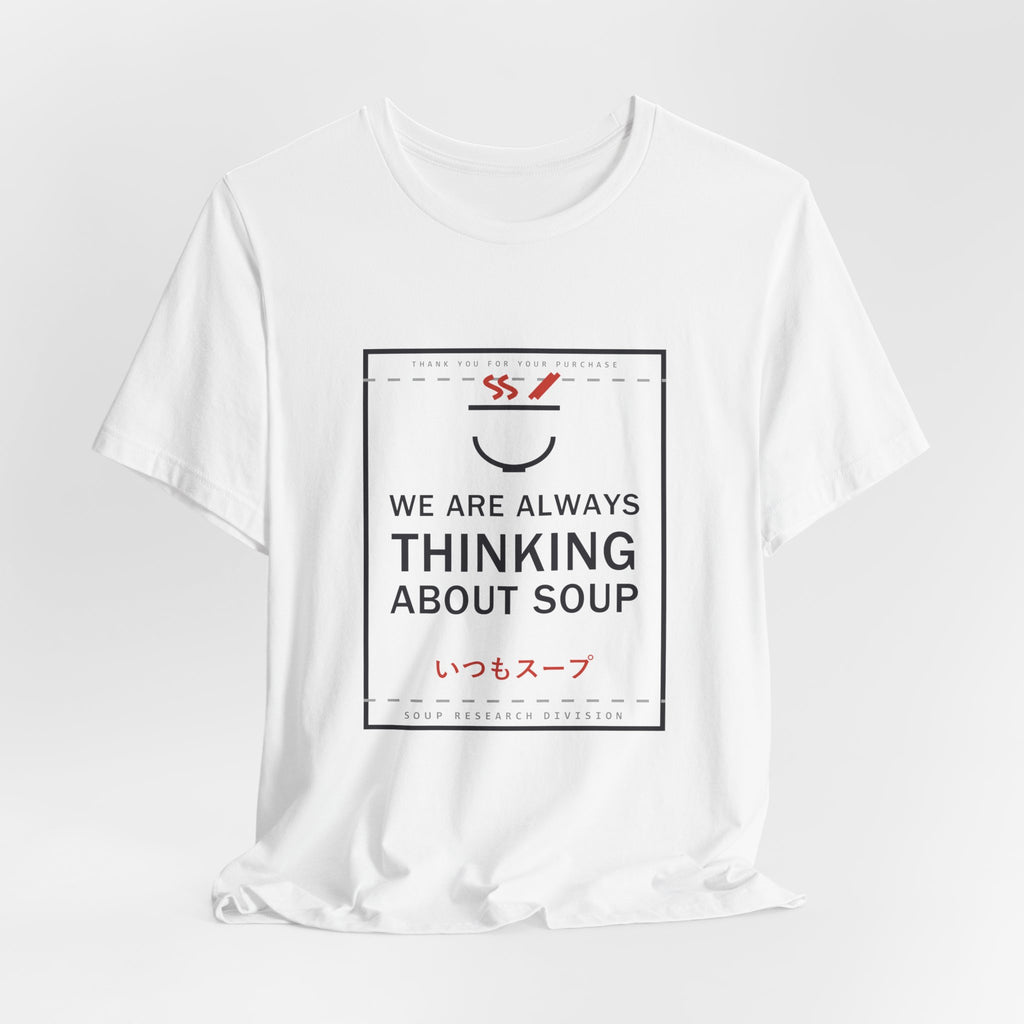 We Are Always Thinking About Soup Funny Anime T-Shirt - original anime design, view 3
