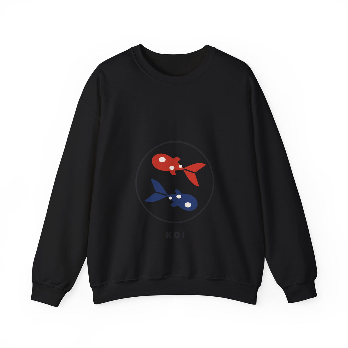 Koi Pair Sweatshirt in Black